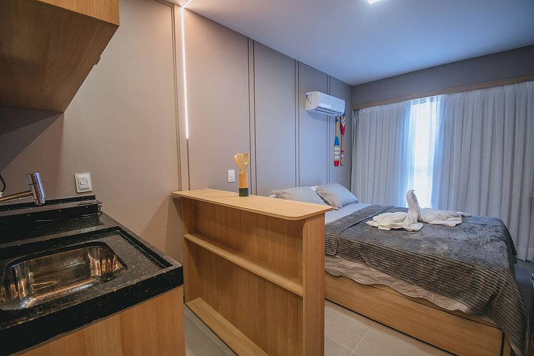 Studio de luxo a 3min das piscinas naturais