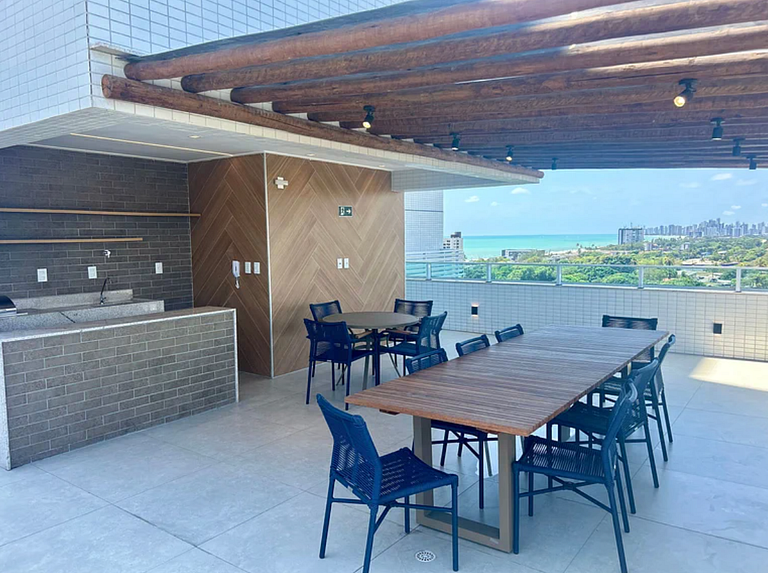Studio moderno a 200m da Praia de Boa Viagem