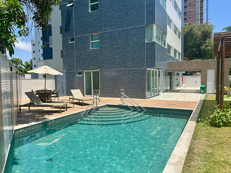 Studio moderno a 200m da Praia de Boa Viagem