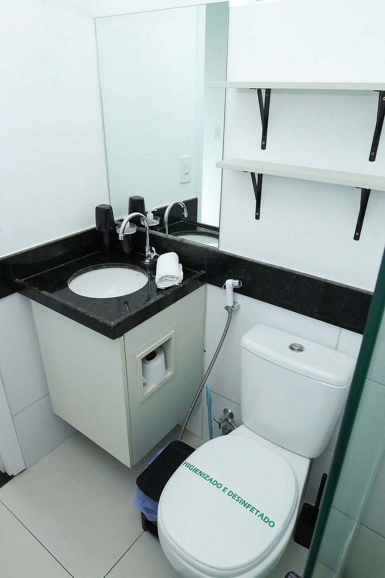 Studio a 200m do mar com infraestrutura completa