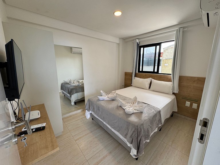 Flat beira-mar com piscina em Porto de Galinhas