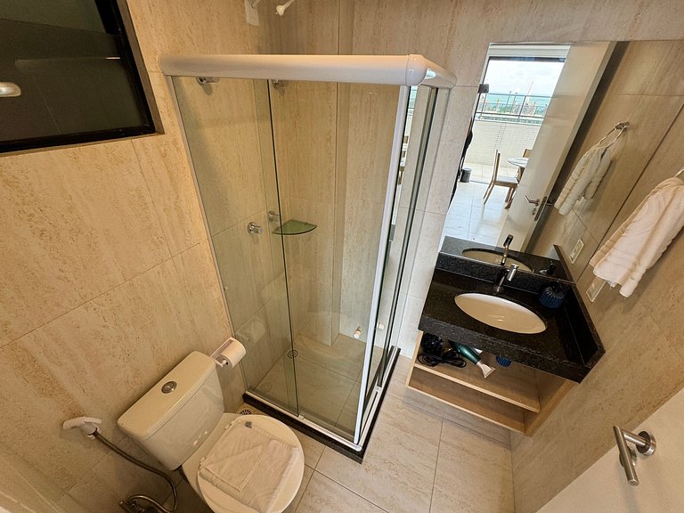 Flat beira-mar com piscina em Porto de Galinhas