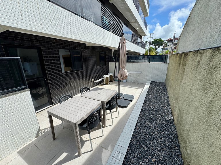 Flat beira-mar com piscina em Porto de Galinhas