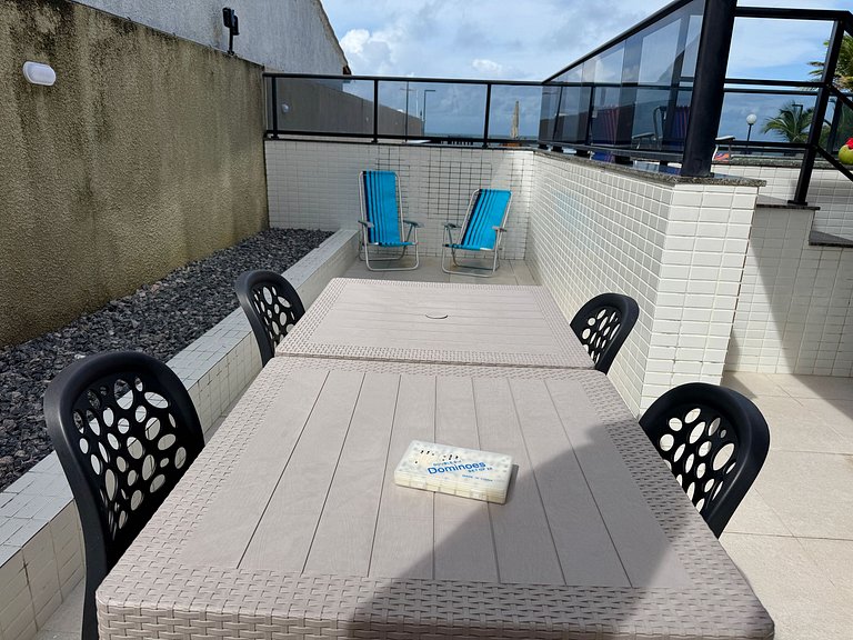 Flat beira-mar com piscina em Porto de Galinhas