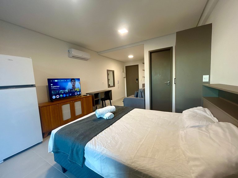 Studio novo em Boa Viagem | Piscina no rooftop