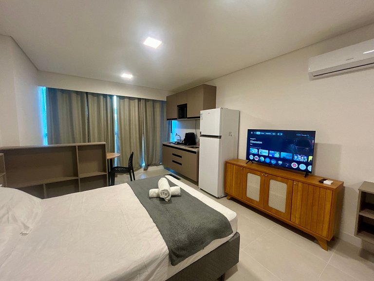 Studio novo em Boa Viagem | Piscina no rooftop
