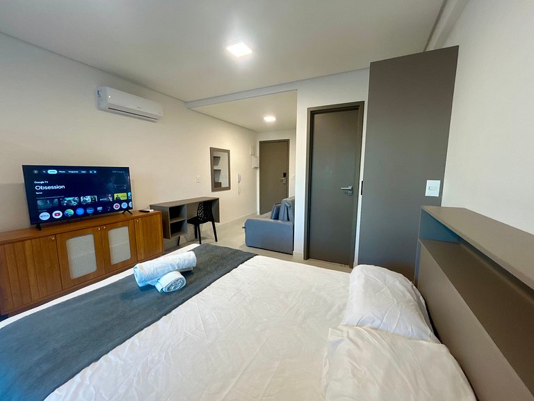 Studio novo em Boa Viagem | Piscina no rooftop