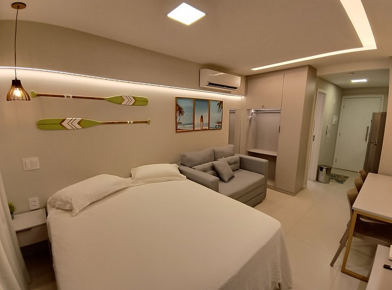 Studio beira-mar nas piscinas naturais Tamandaré