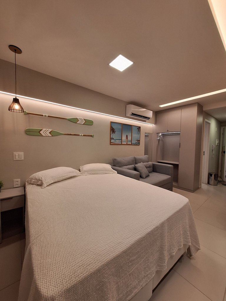 Studio beira-mar nas piscinas naturais Tamandaré