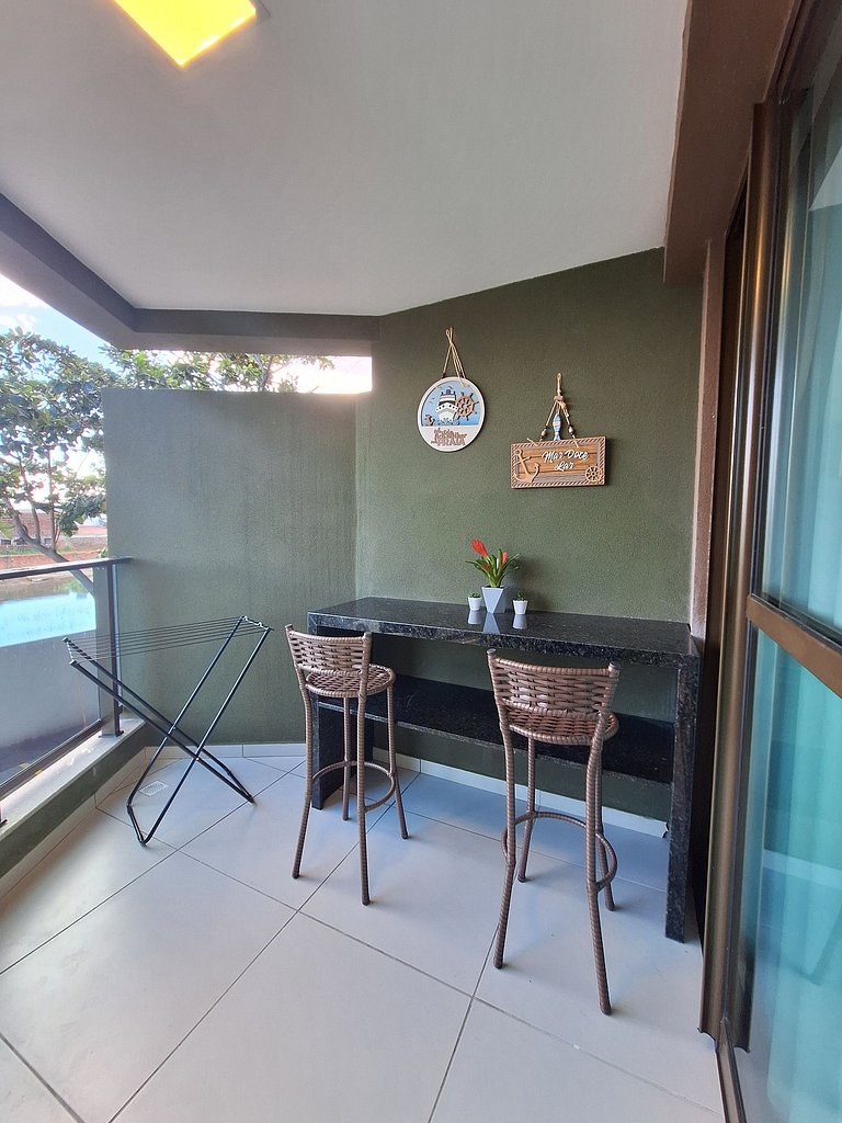 Studio beira-mar nas piscinas naturais Tamandaré