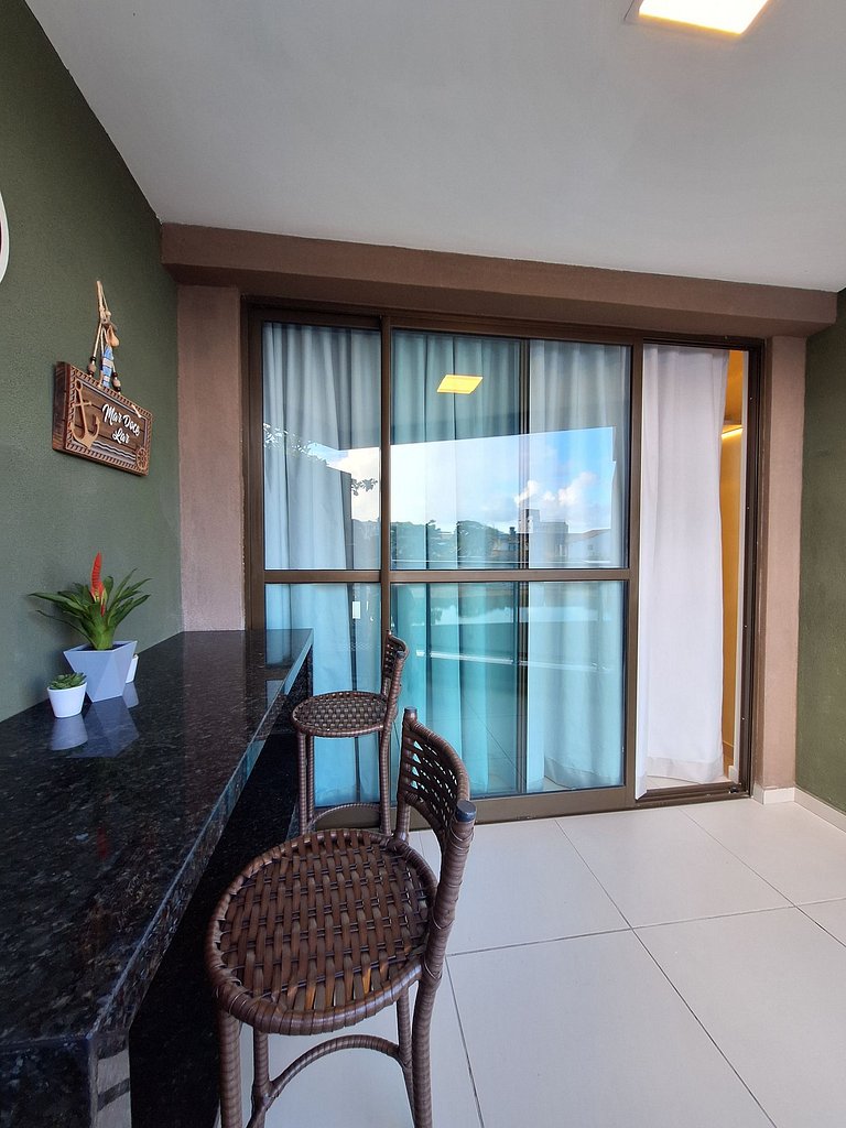 Studio beira-mar nas piscinas naturais Tamandaré