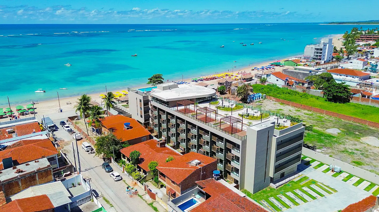 Studio beira-mar nas piscinas naturais Tamandaré