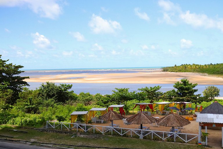 Apto beira-mar com piscina em Barra de Jangada