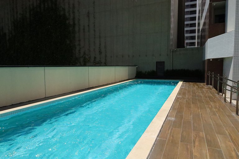 Apto beira-mar com piscina em Barra de Jangada