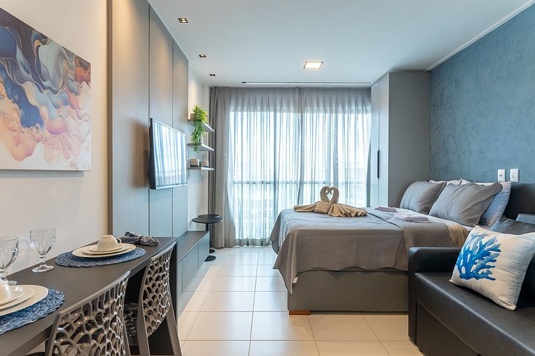 Studio de luxo na praia de Muro Alto