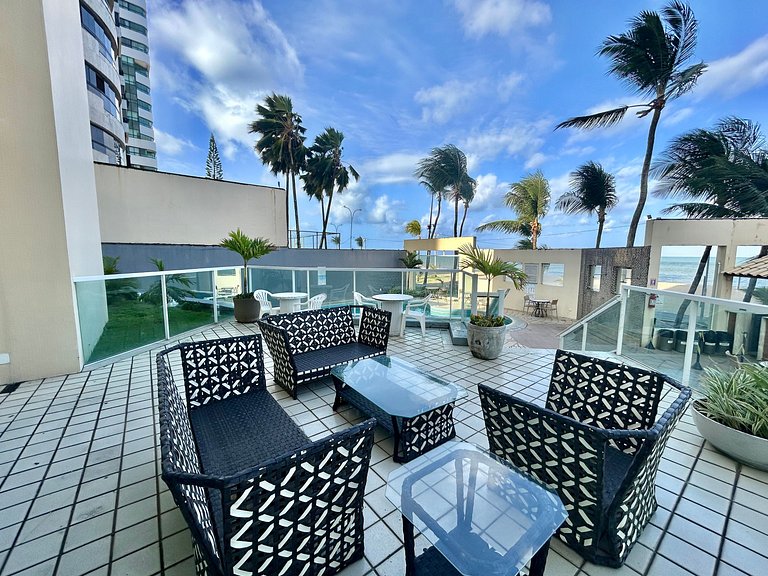 Studio beira-mar com piscina na praia de Piedade