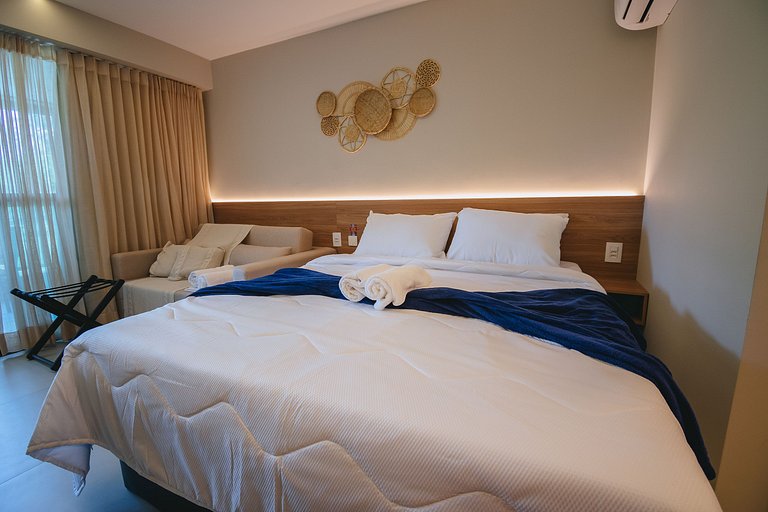 Studio de luxuoso beira-mar em Carneiros