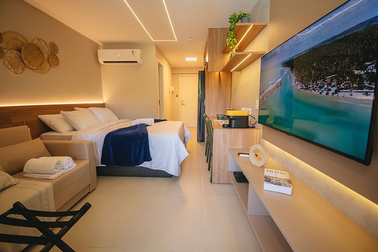 Studio de luxuoso beira-mar em Carneiros