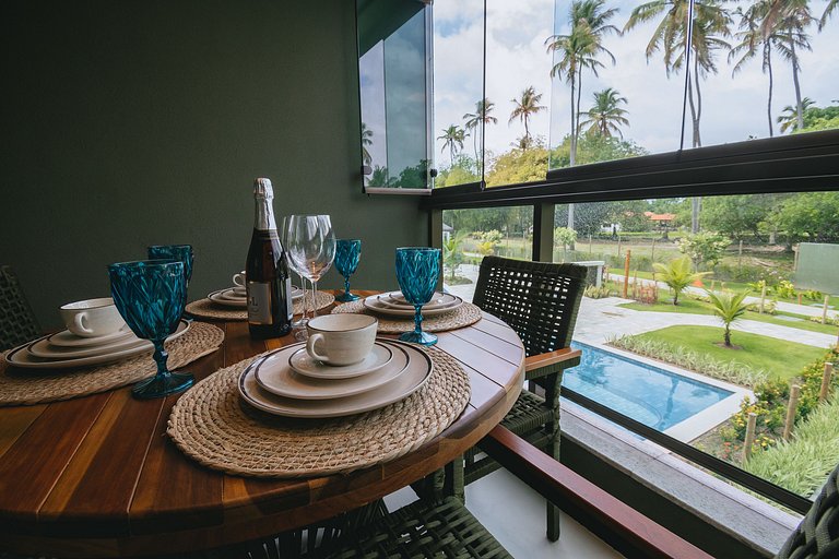 Studio de luxuoso beira-mar em Carneiros