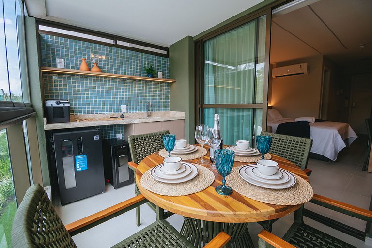 Studio de luxuoso beira-mar em Carneiros
