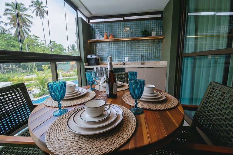 Studio de luxuoso beira-mar em Carneiros