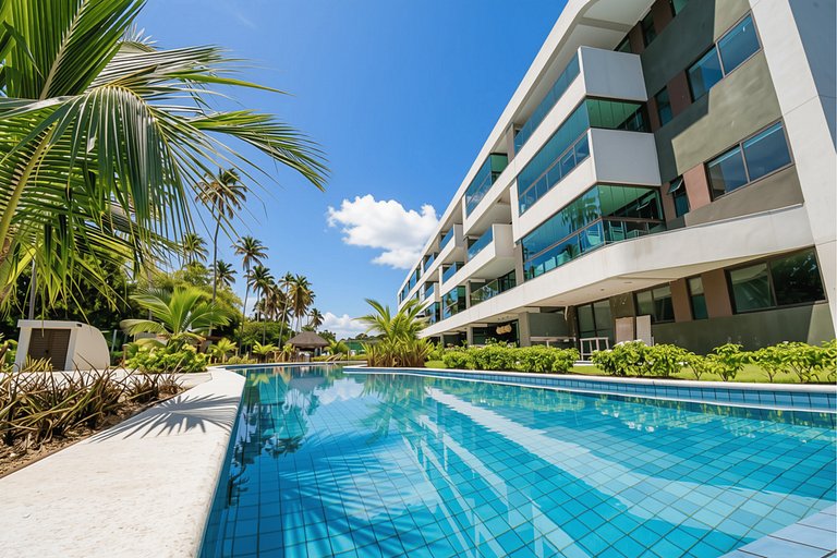 Studio de luxuoso beira-mar em Carneiros