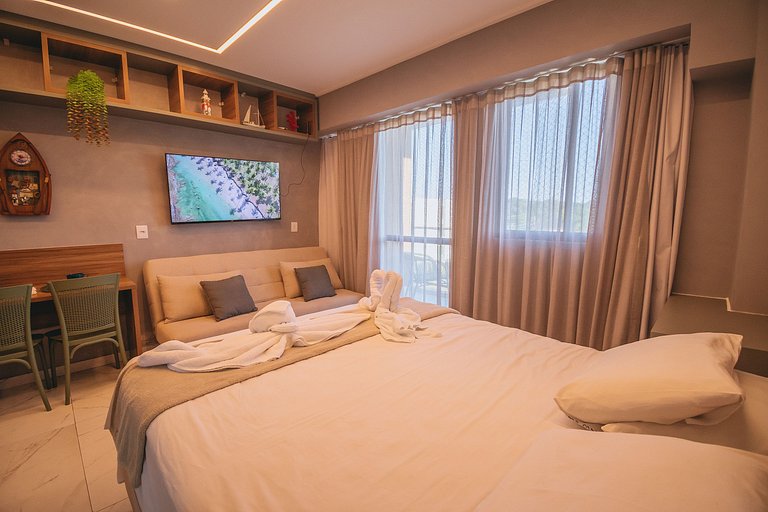 Studio com lazer de resort em Muro Alto