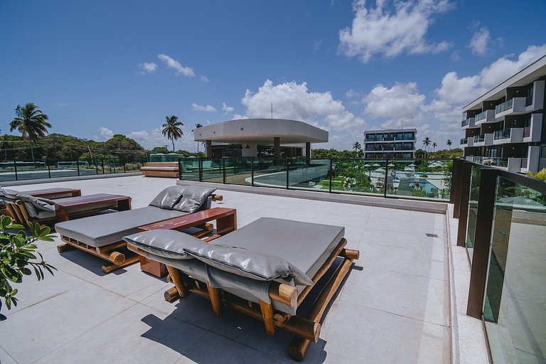 Studio com lazer de resort em Muro Alto