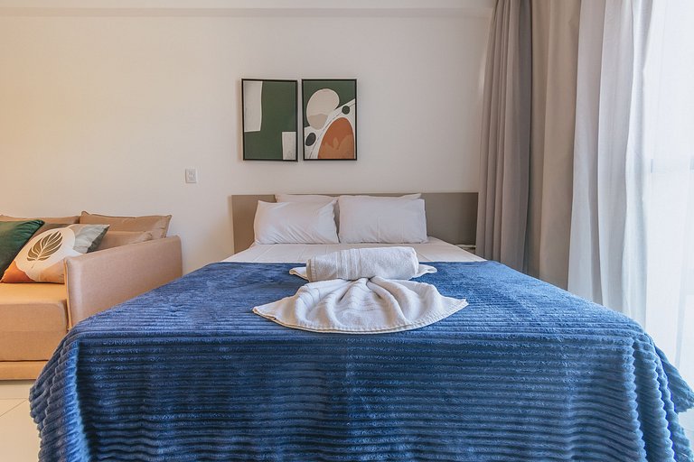 Studio de luxo p/ família no Makai Acqua Resort